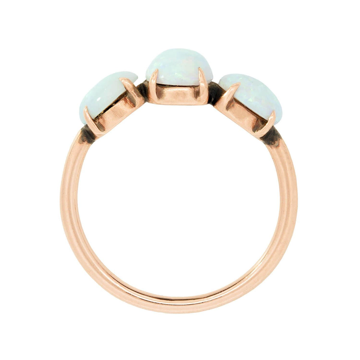 Victorian 14k Opal Three Stone Ring