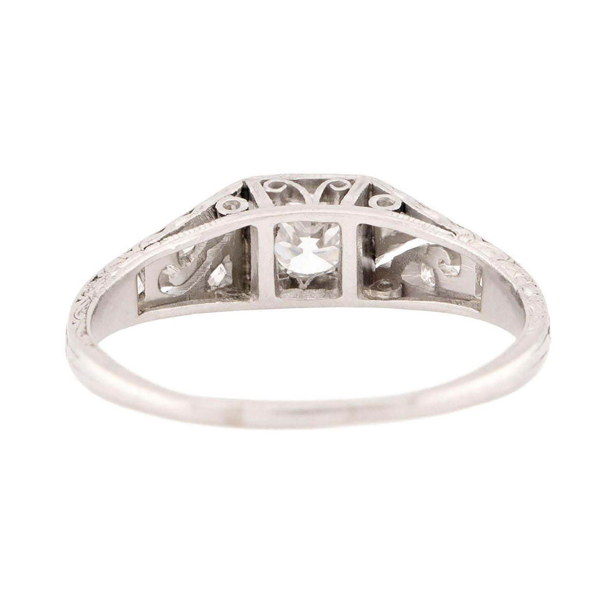 TIFFANY & CO Art Deco Platinum Diamond Ring
