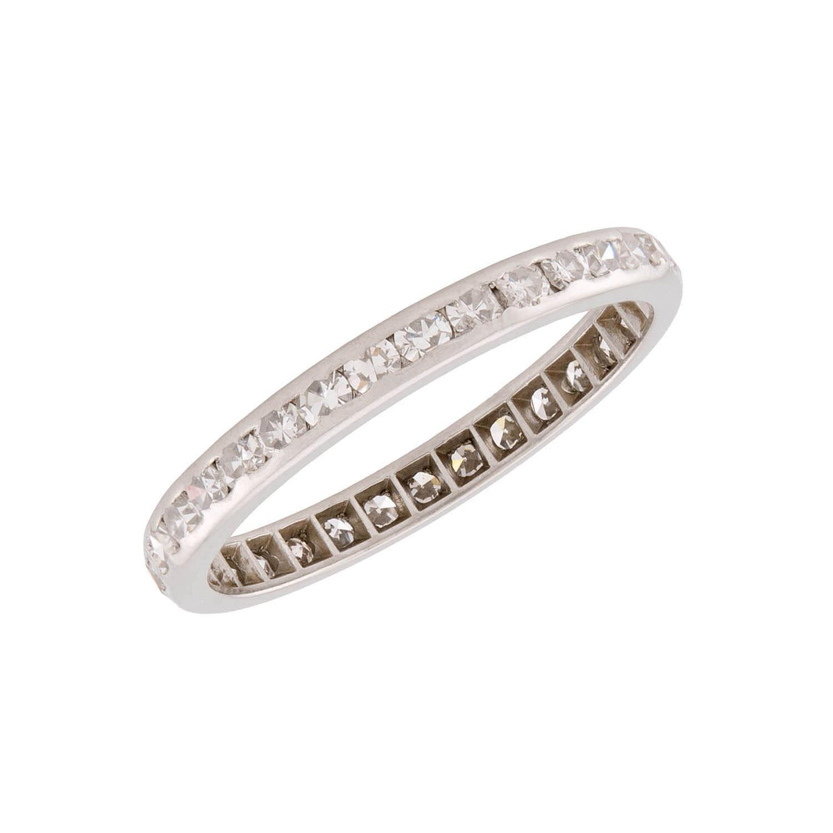 Art Deco Platinum Diamond Eternity Band