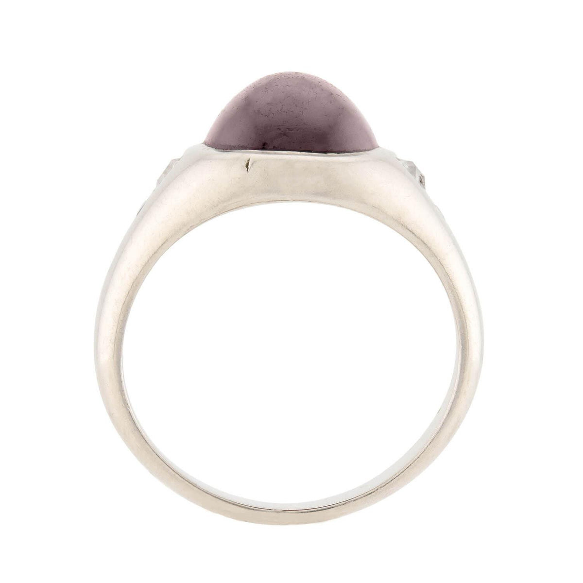 Edwardian 18k Garnet & Diamond Ring