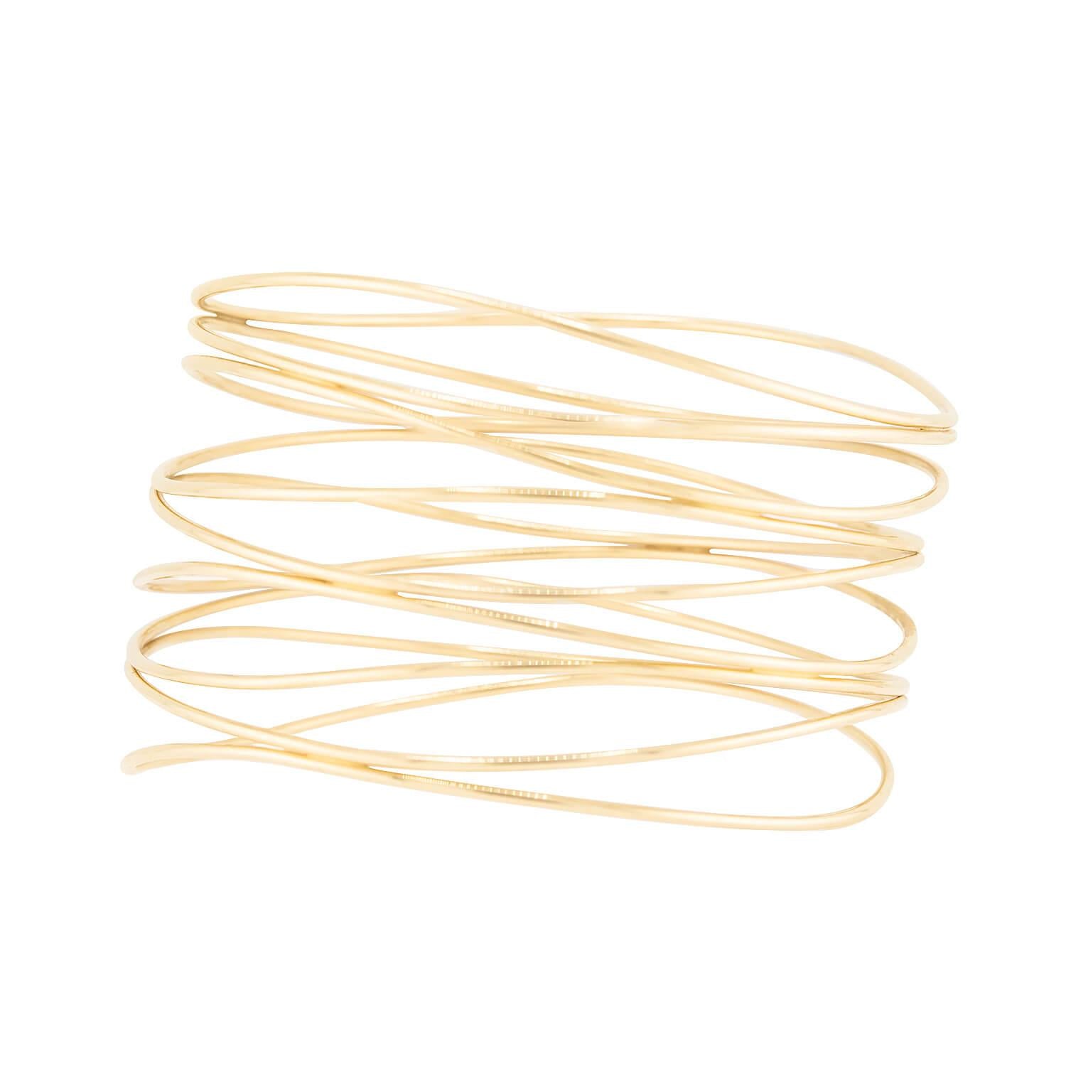 ELSA PERETTI for TIFFANY & CO. Estate 18k Wave Nine-Row Bracelet