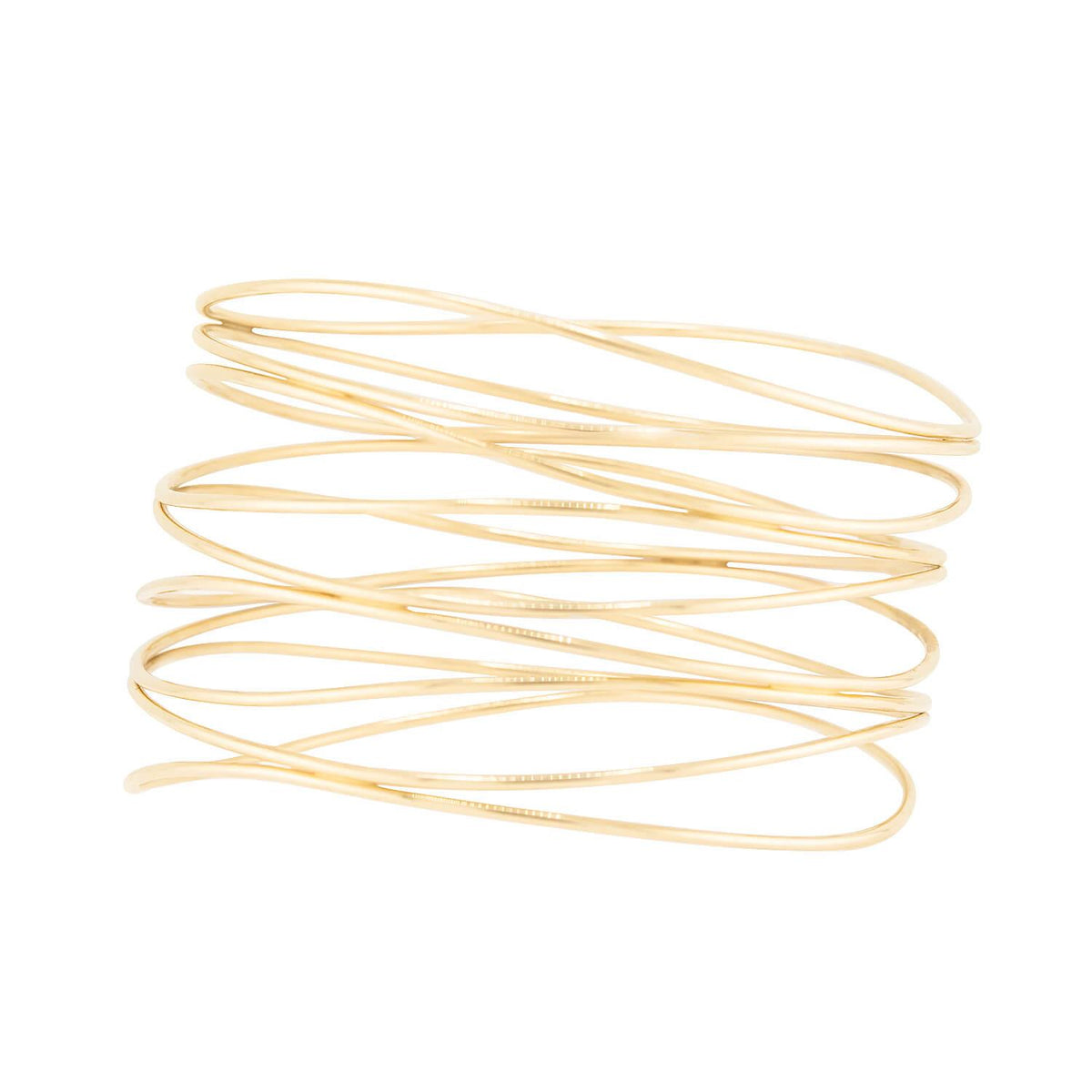 ELSA PERETTI for TIFFANY & CO. Estate 18k Wave Nine-Row Bracelet