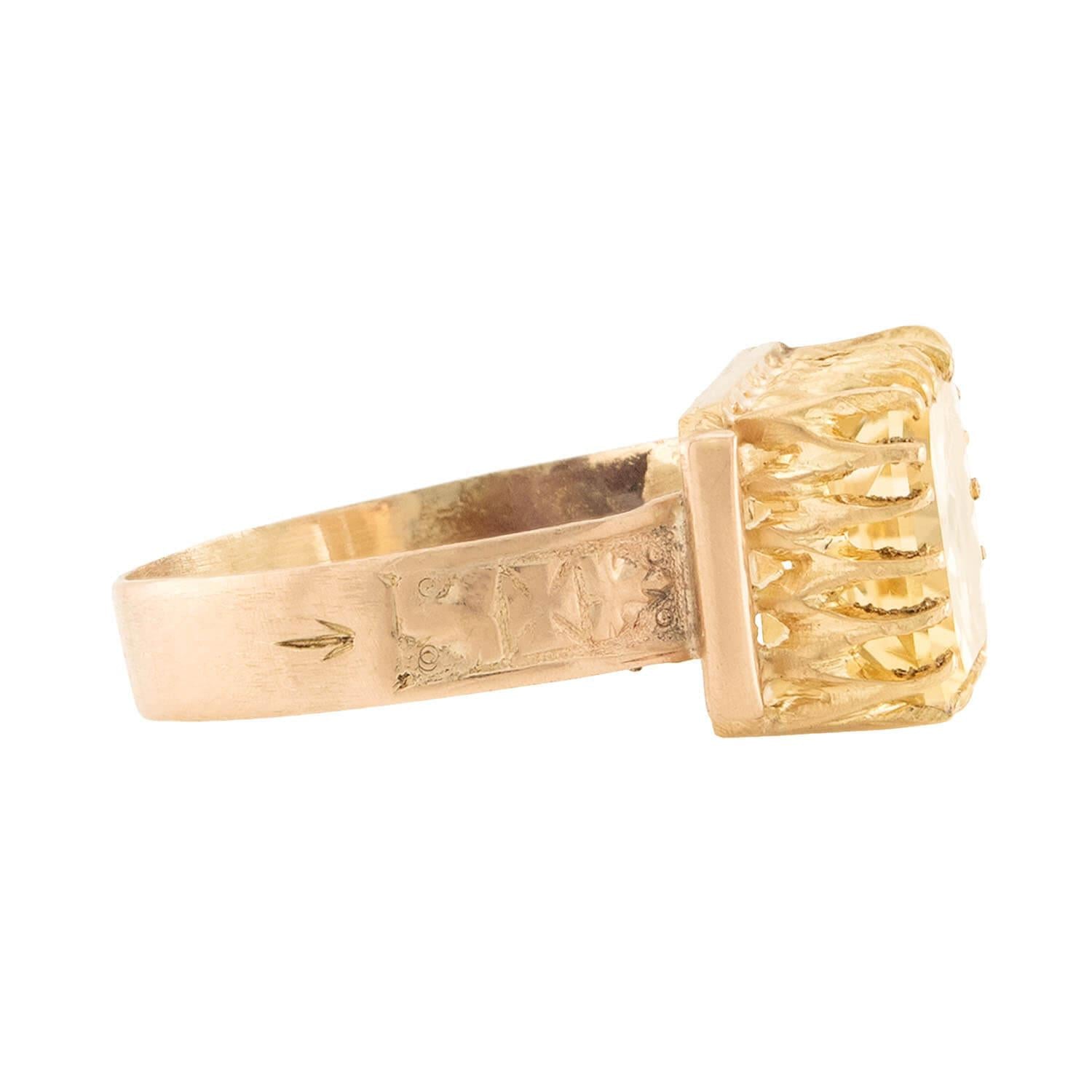 Victorian 14k Citrine Ring
