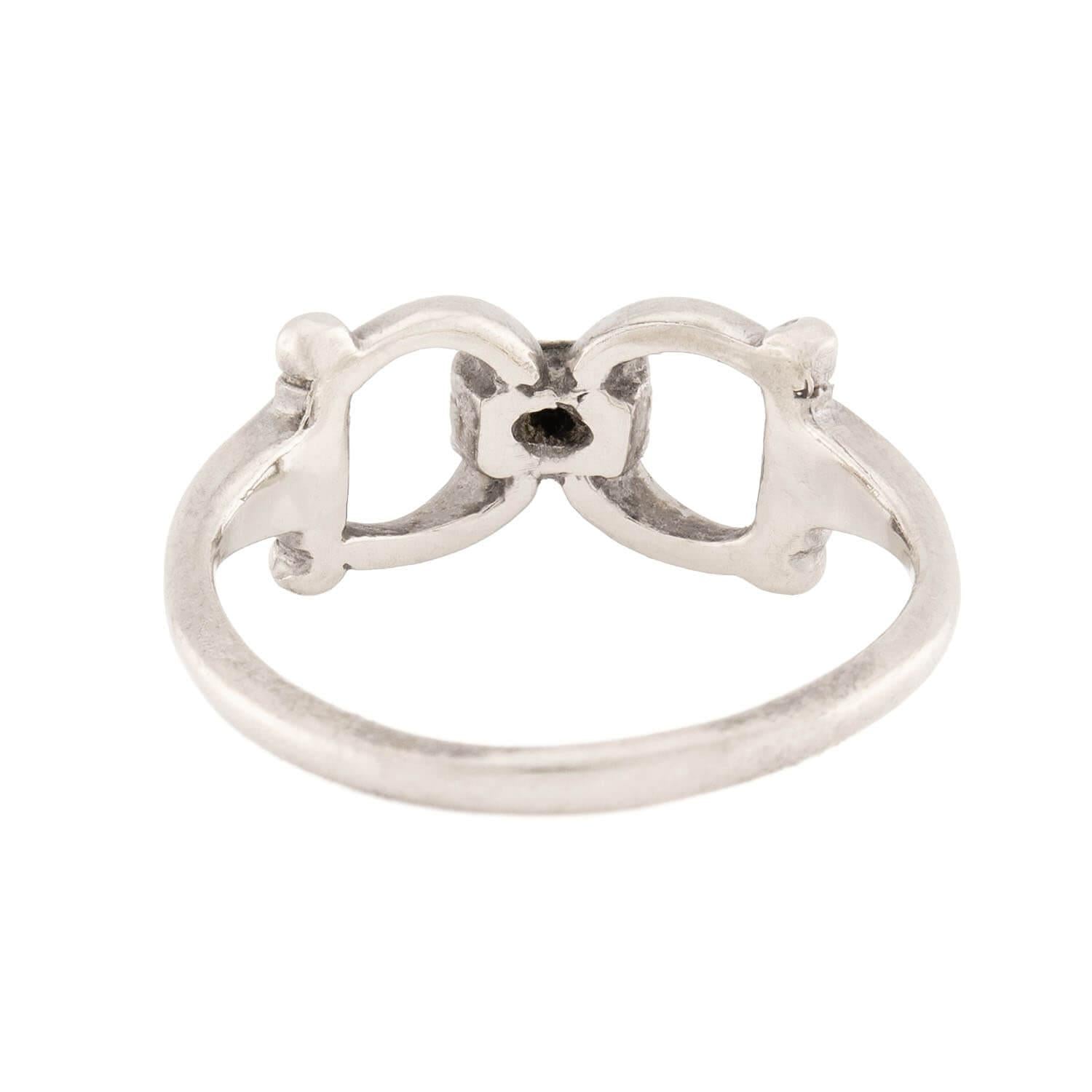 Retro 14k Diamond Horse Bit Ring