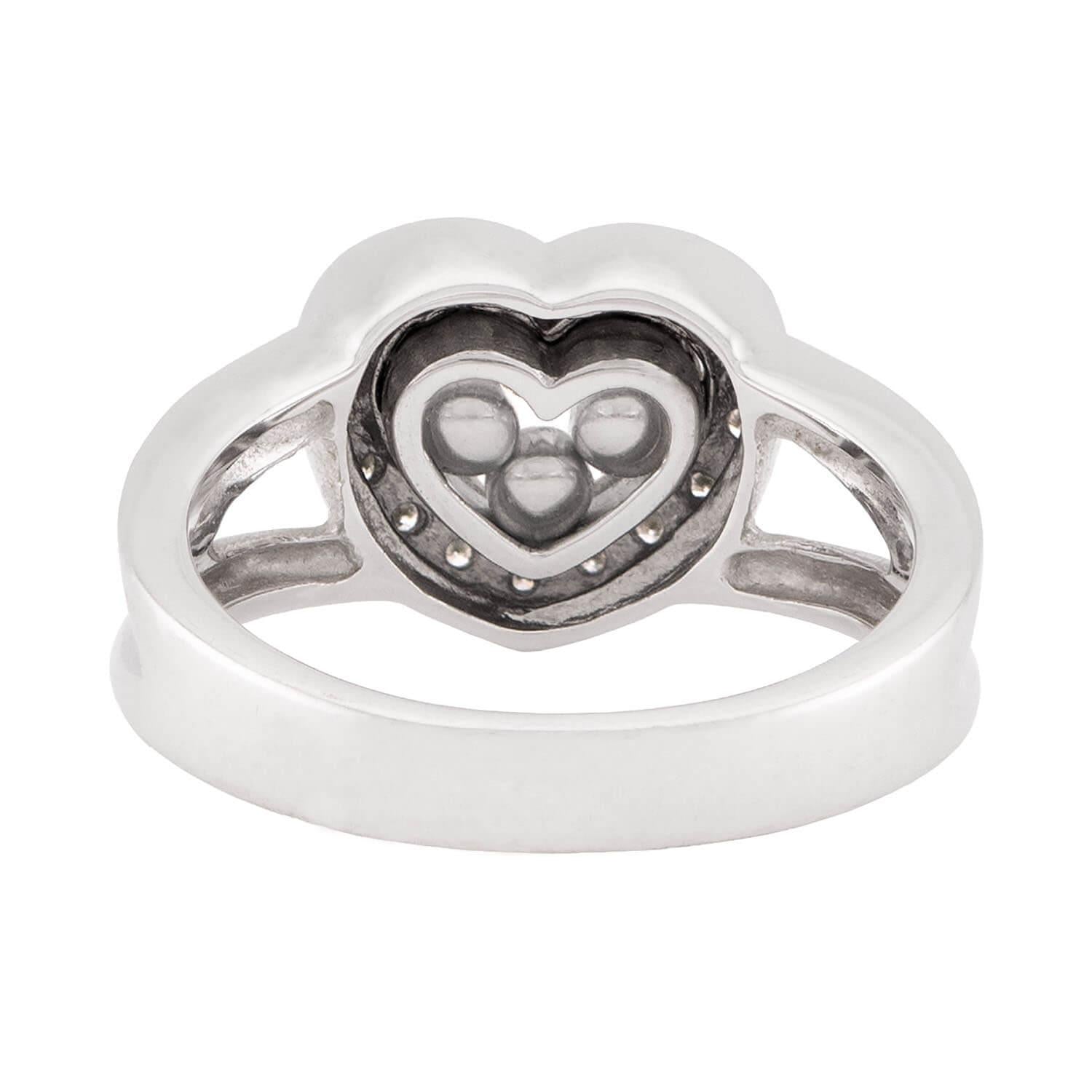 Estate 14k "Happy Diamond" Heart Ring