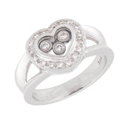 Estate 14k "Happy Diamond" Heart Ring