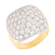 Estate 18k Diamond Pyramid Ring