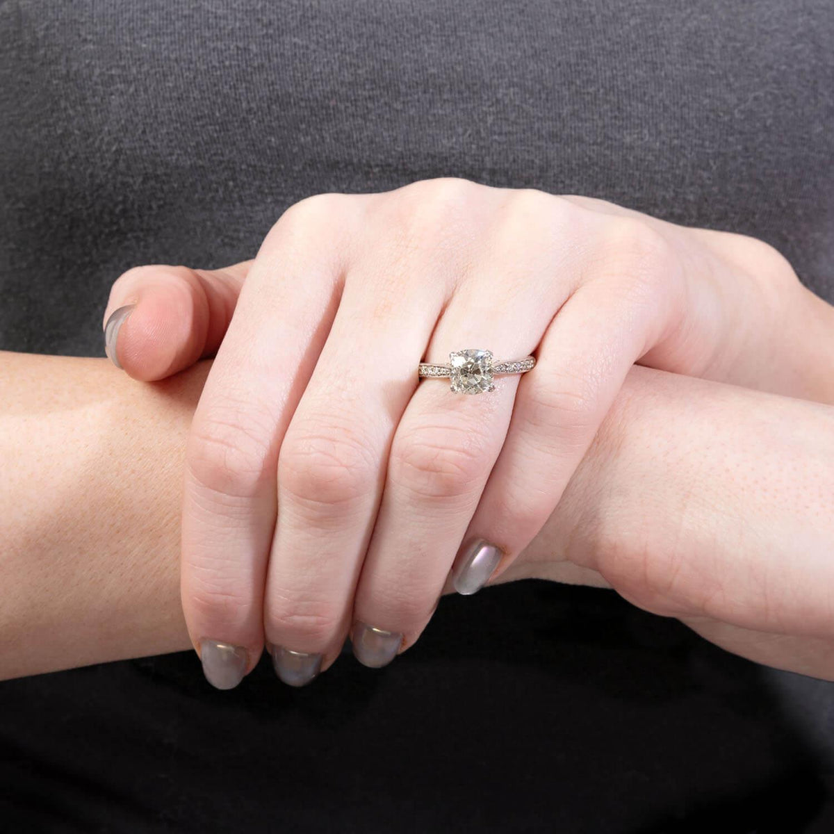 Estate Platinum Diamond Engagement Ring 2.05ct
