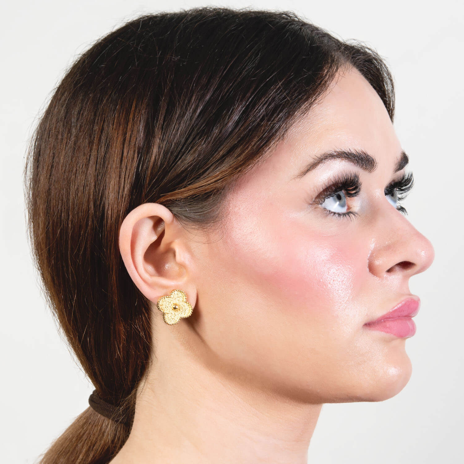 VAN CLEEF & ARPELS Estate 18k Alhambra Earrings