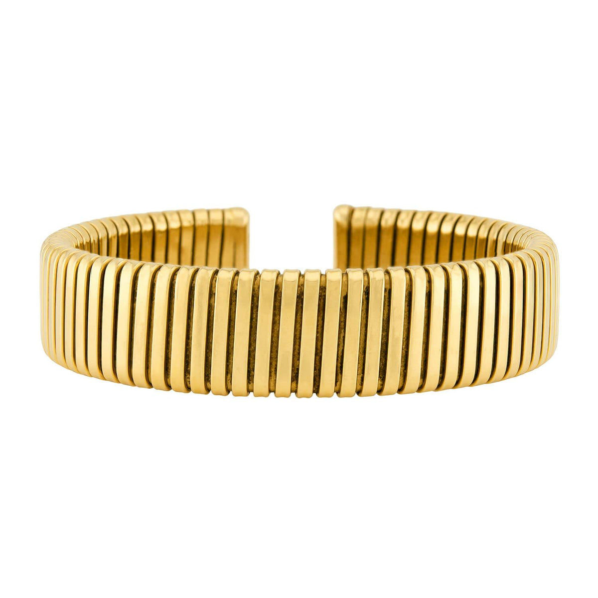 CARLO WEINGRILL Estate 18k Gooseneck Cuff Bracelet