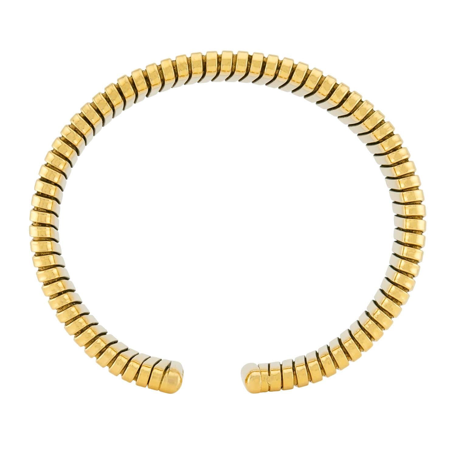 CARLO WEINGRILL Estate 18k Gooseneck Cuff Bracelet