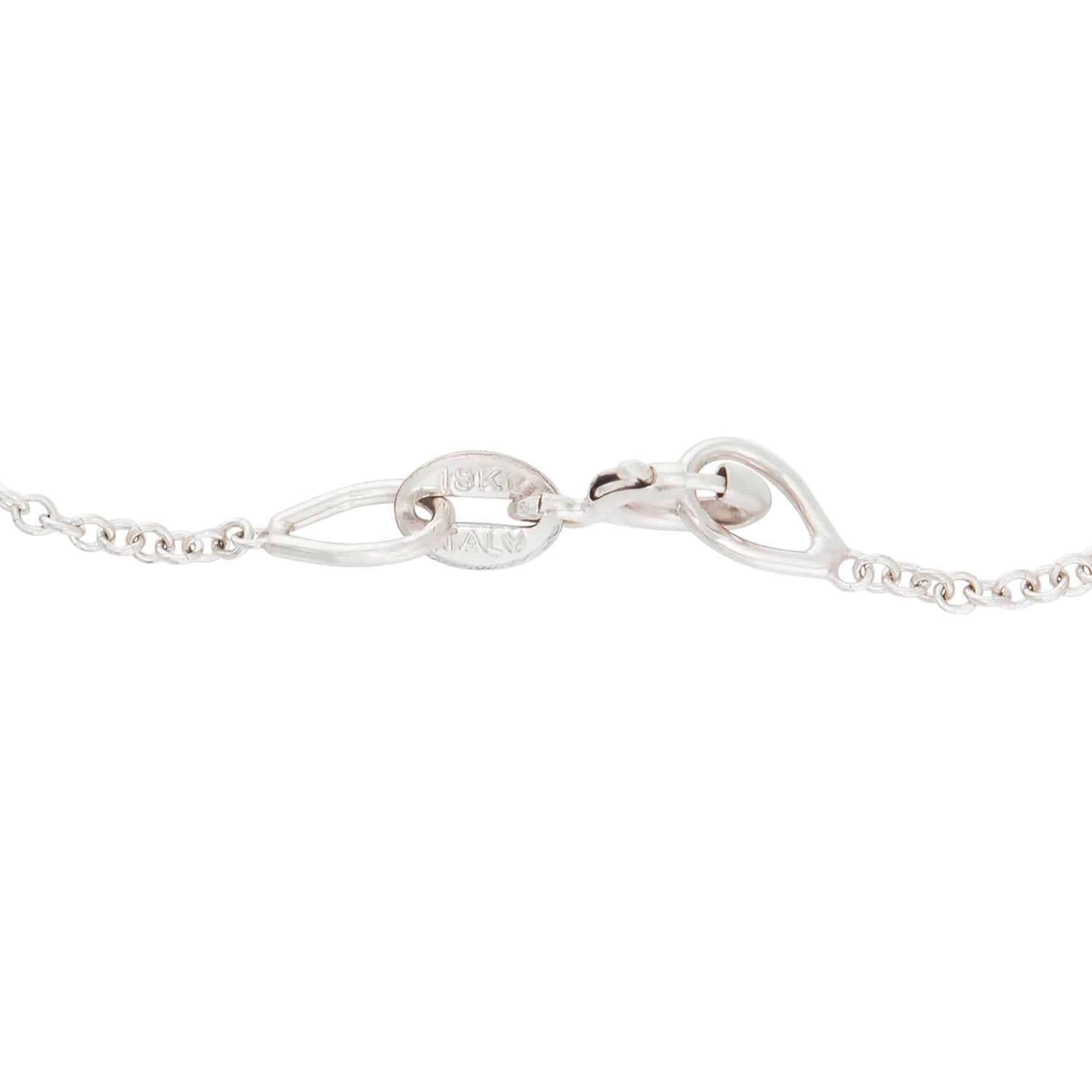 Estate 18k Diamond Key Pendant Necklace