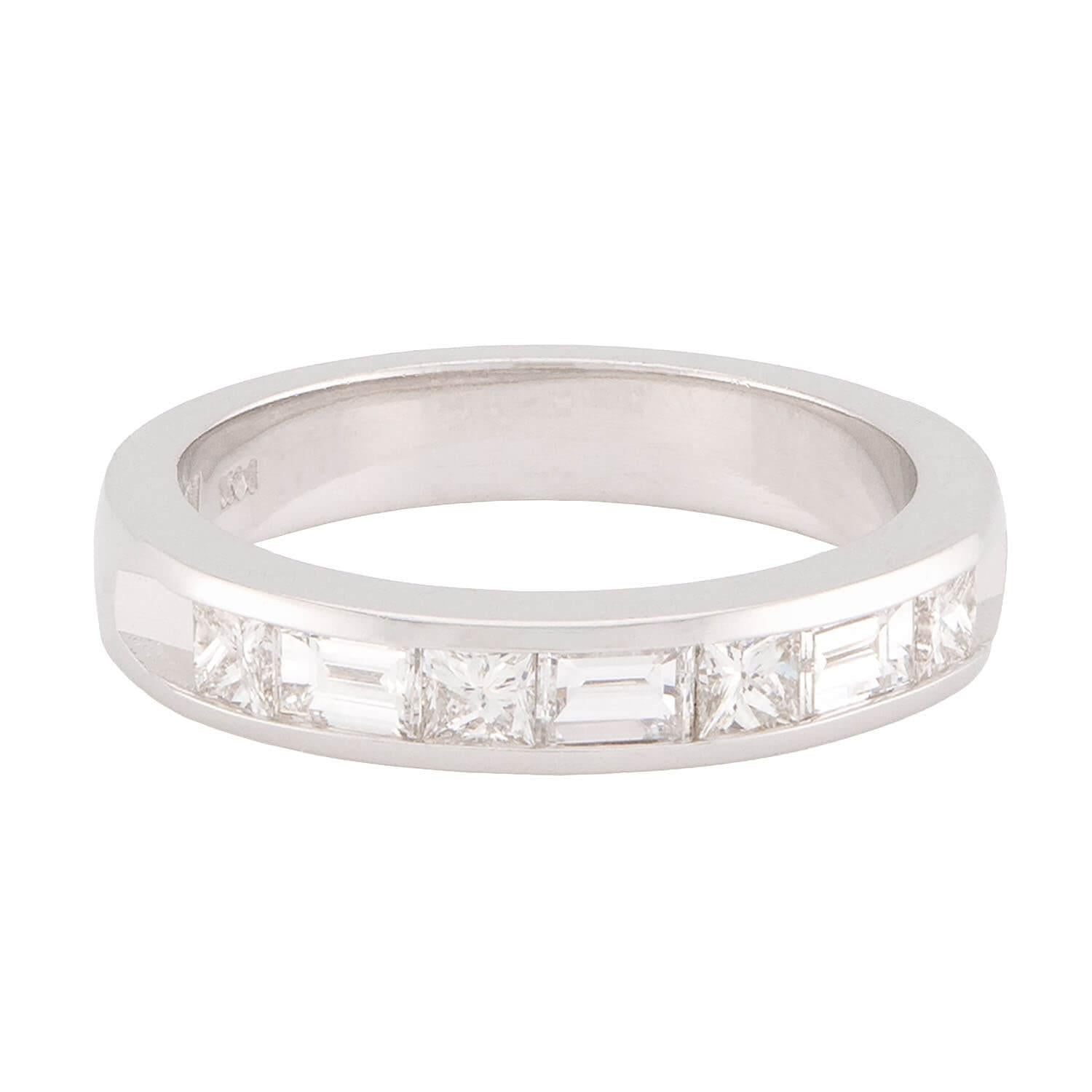 Estate 14k Diamond Half Eternity Ring