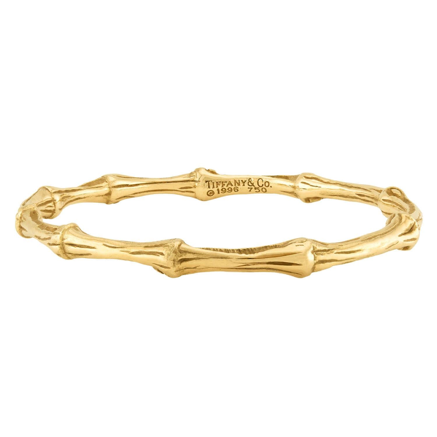 TIFFANY & CO. Estate 18k Bamboo Bangle