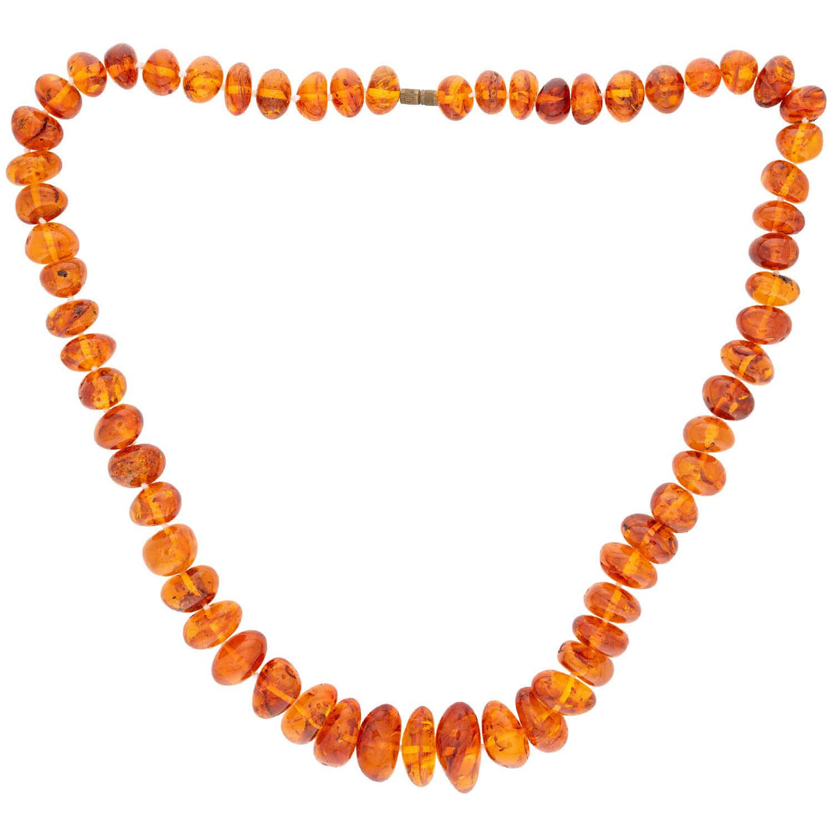 Vintage Amber Bead Necklace 24"