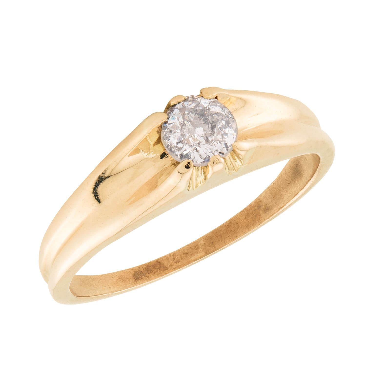 Victorian 14k Diamond Engagement Ring .45ct