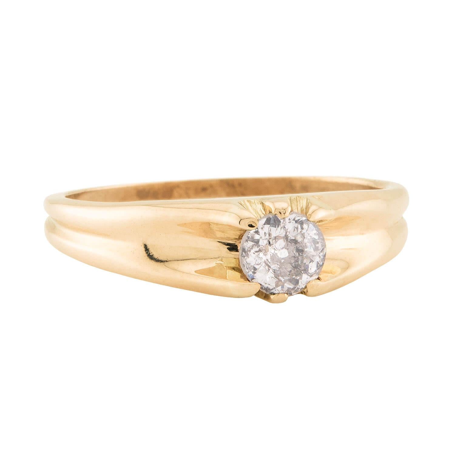 Victorian 14k Diamond Engagement Ring .45ct