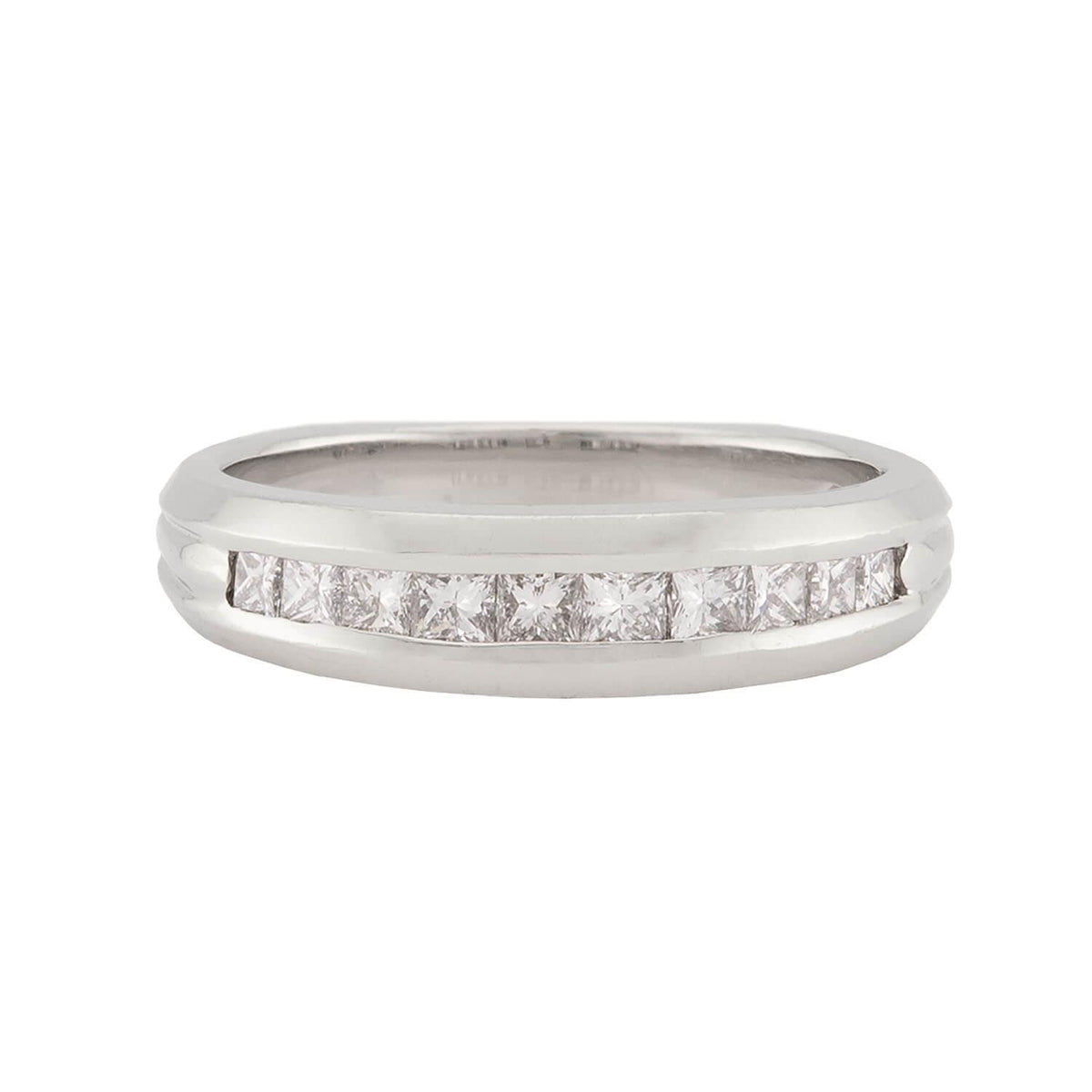 SCOTT K Estate Platinum Diamond  Half Band