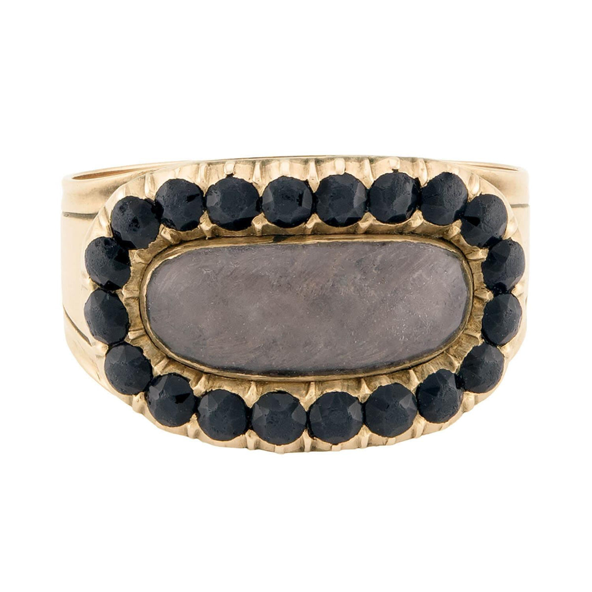 Georgian 10k Onyx Mourning Ring