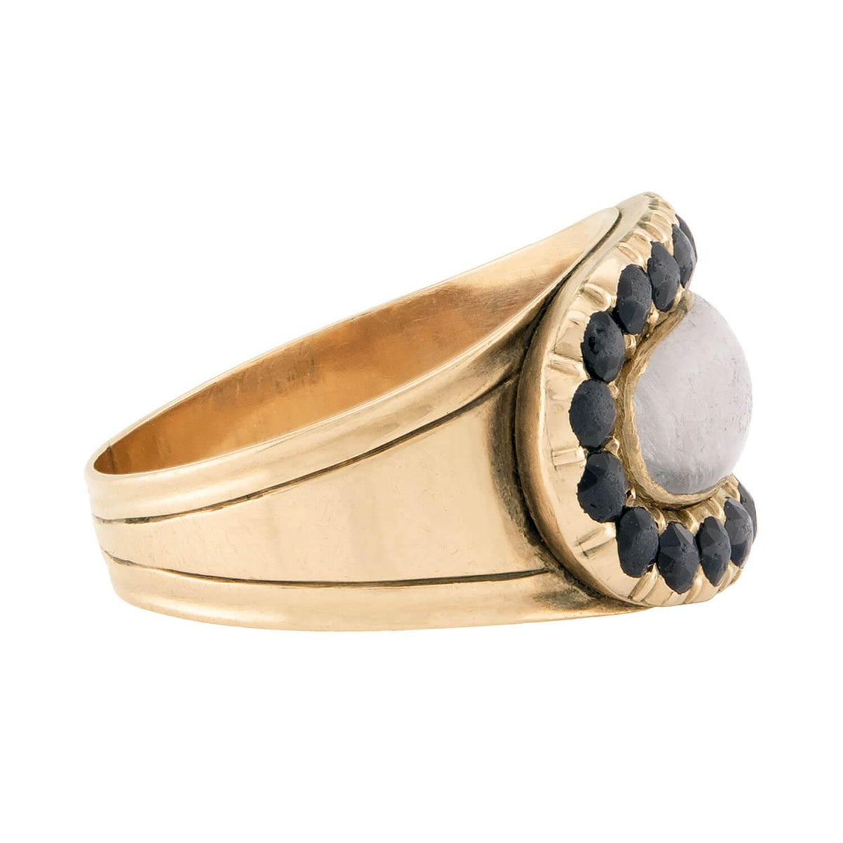 Georgian 10k Onyx Mourning Ring