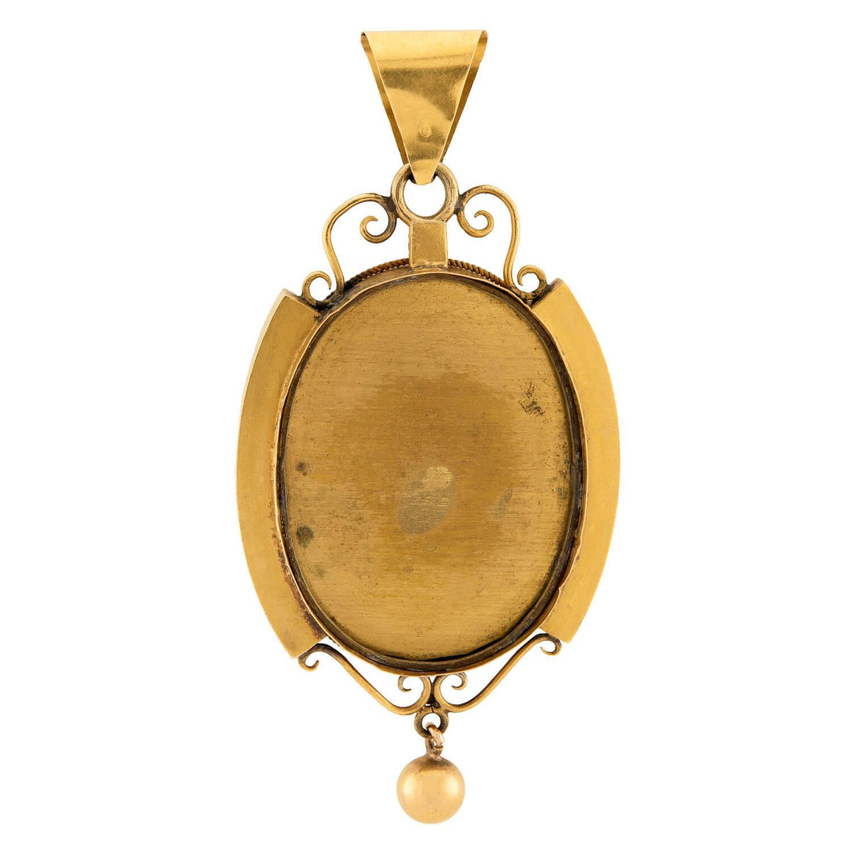Victorian 14k Pietra Dura Pendant