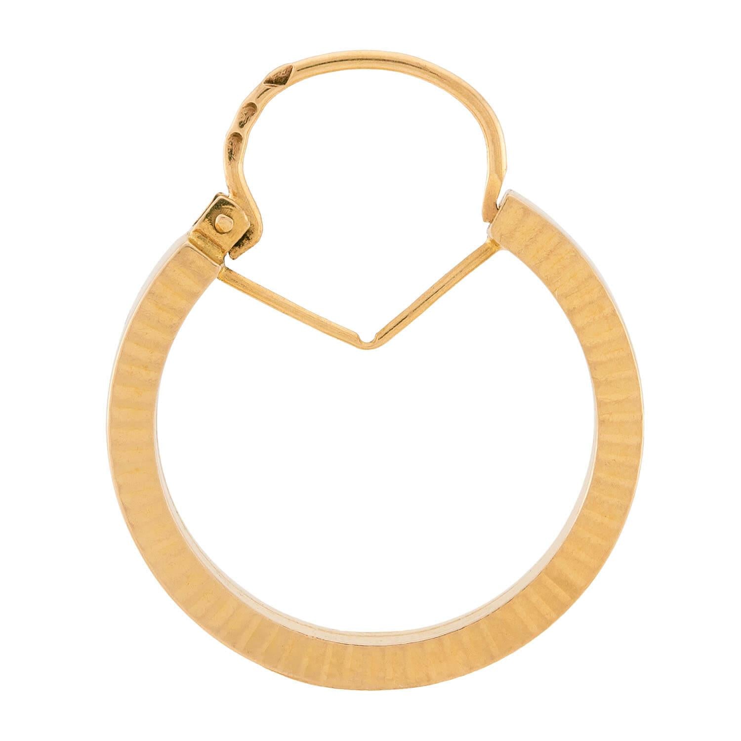 Victorian French 18k Hoop Earrings