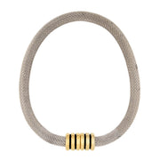 Estate Sterling Silver/18k Mesh Choker