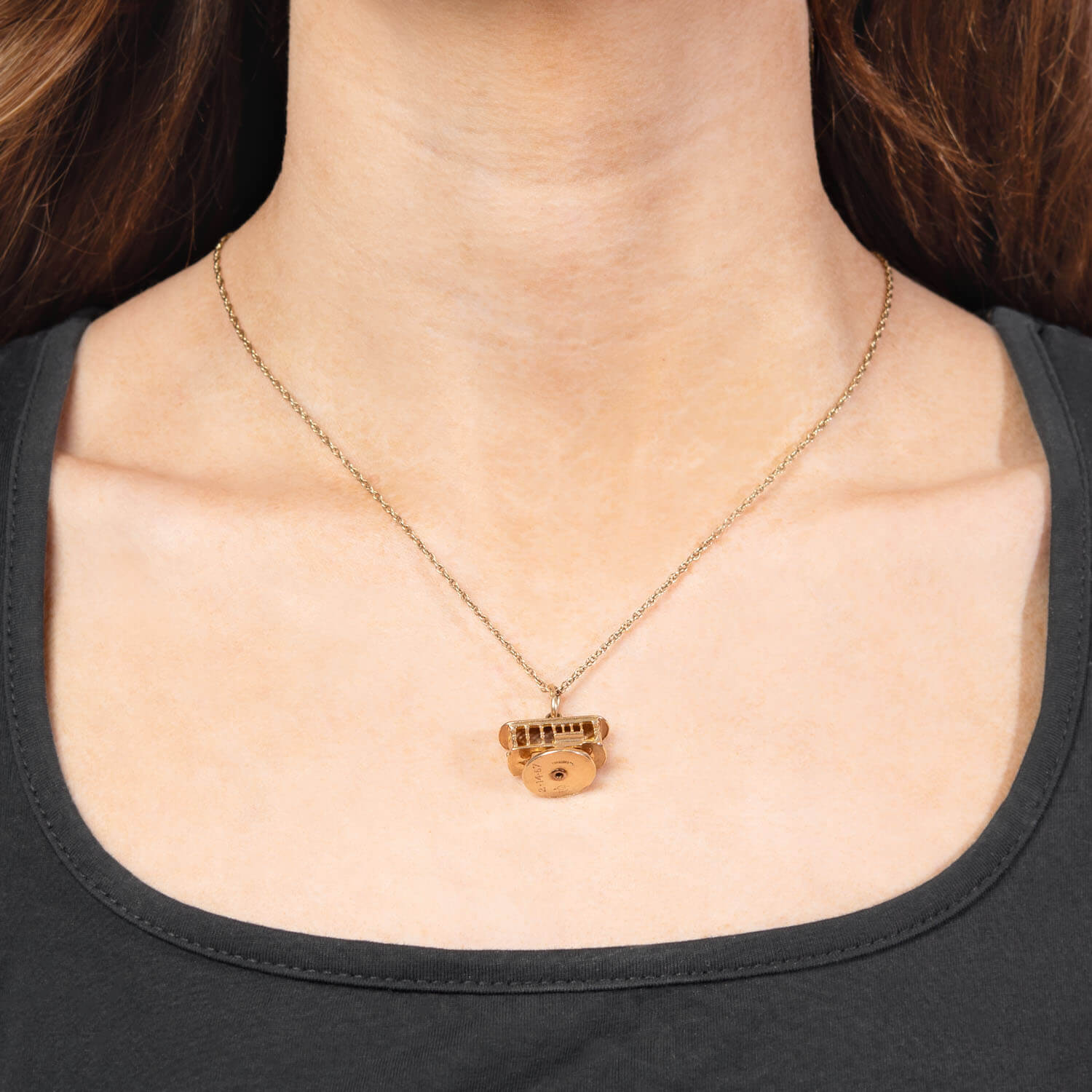 TIFFANY & CO. Vintage 14k Trolley Pendant/Charm