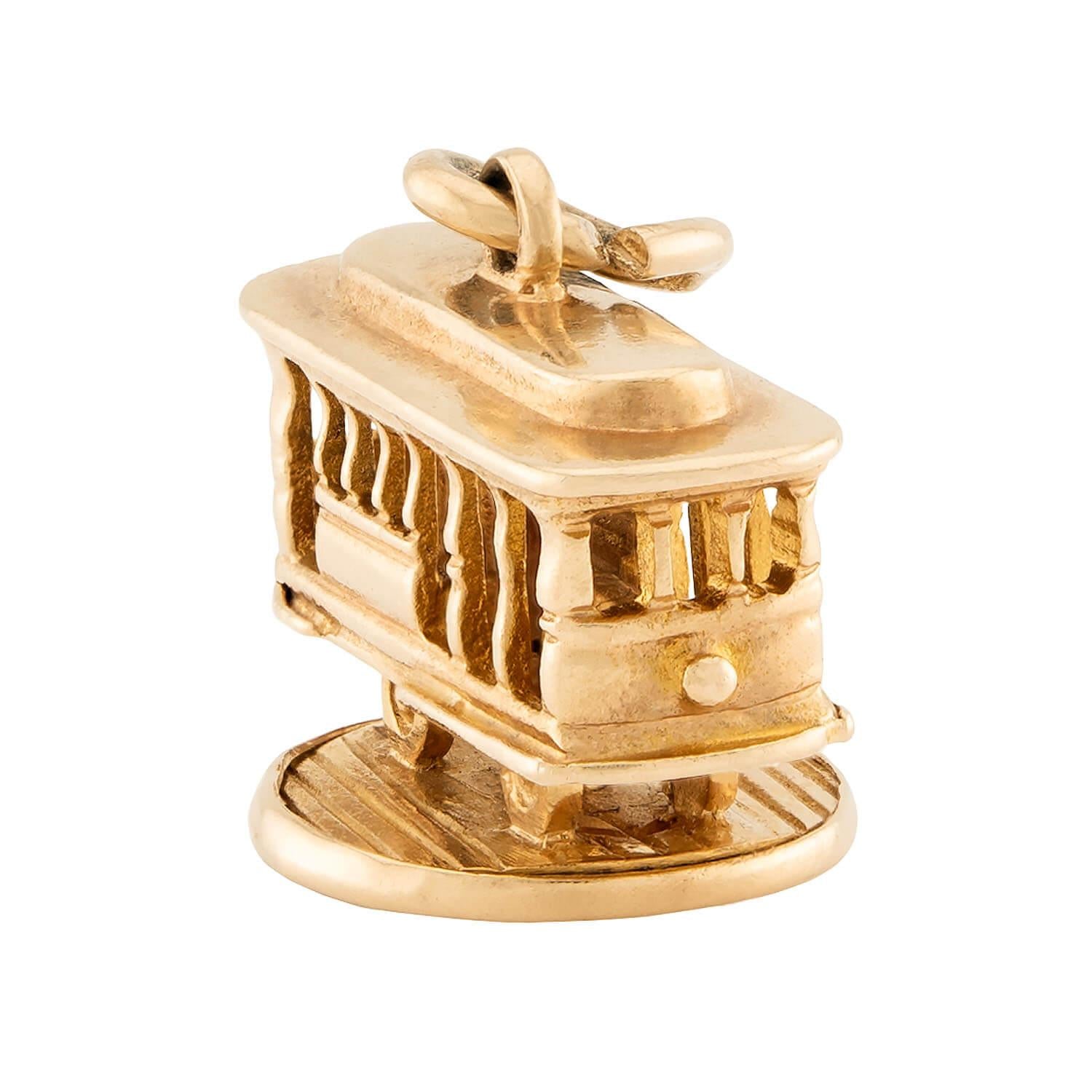 TIFFANY & CO. Vintage 14k Trolley Pendant/Charm