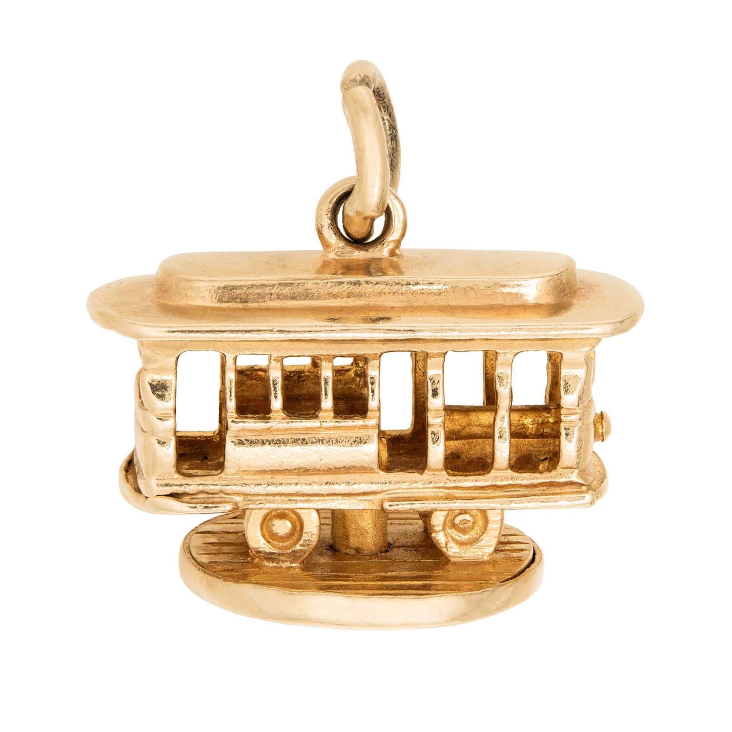TIFFANY & CO. Vintage 14k Trolley Pendant/Charm