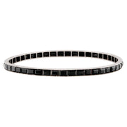 Art Deco Platinum Onyx Bangle