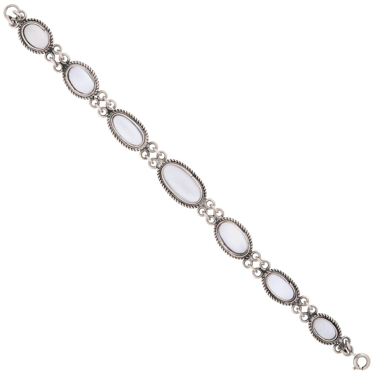 Retro Sterling Silver Moonstone Bracelet