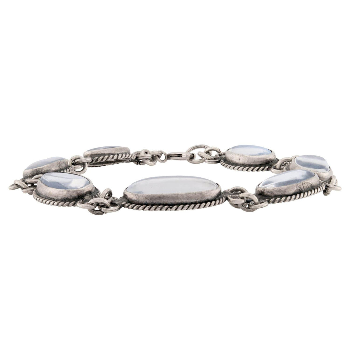 Retro Sterling Silver Moonstone Bracelet