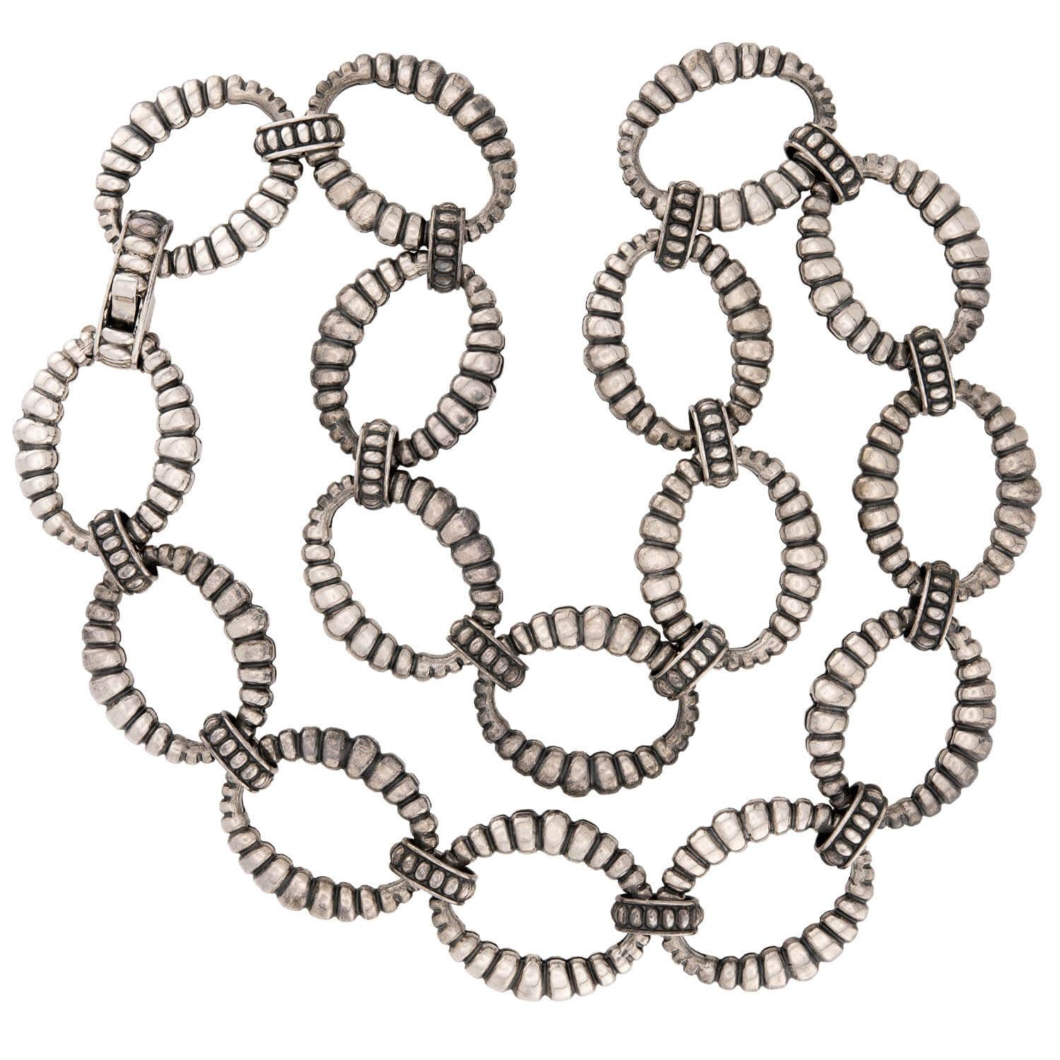 LAGOS Estate Sterling Silver Oval-Link Necklace