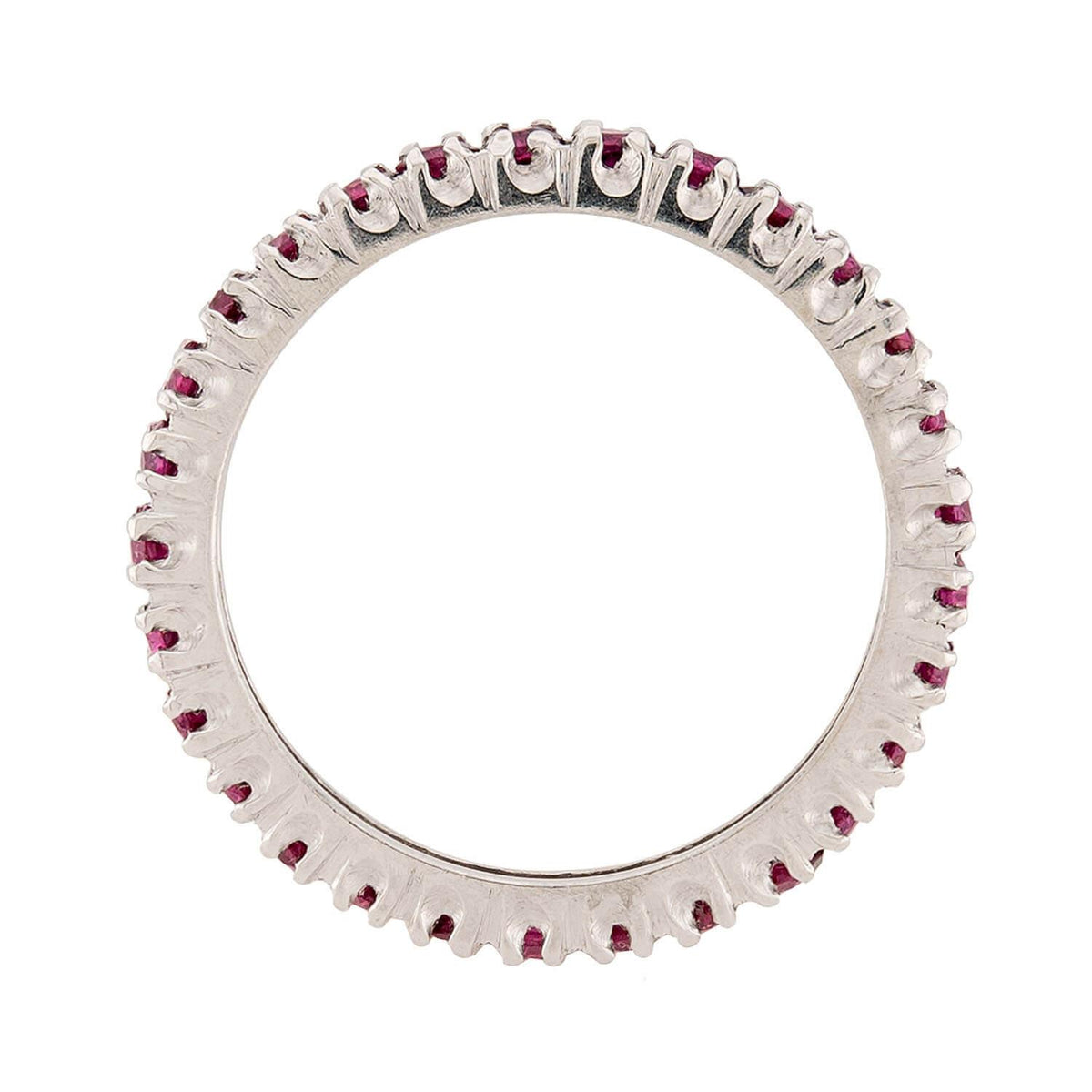 Estate 14k Ruby Eternity Band