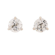 Estate Platinum/14K Diamond Stud Earrings
