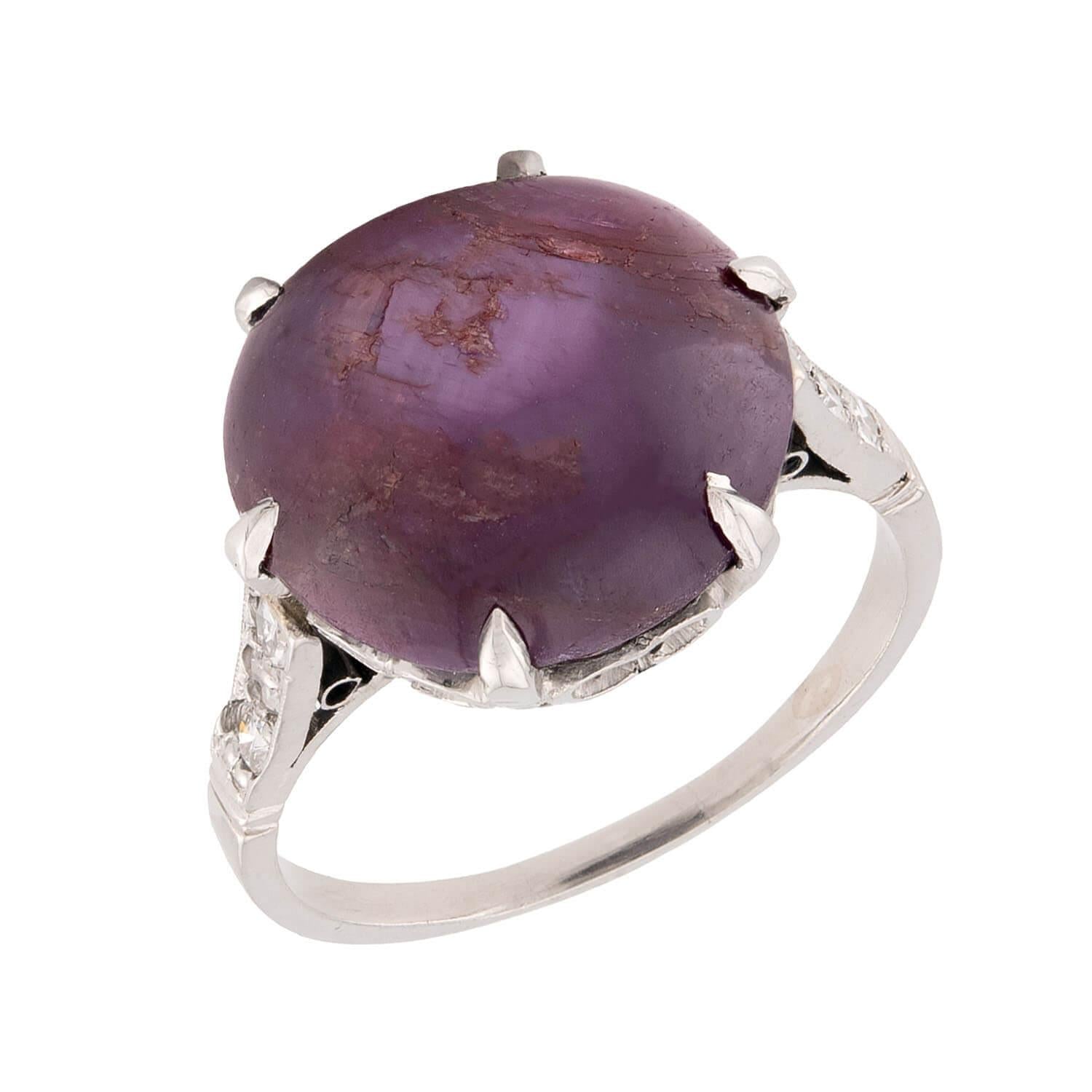 Victorian Platinum Ruby & Diamond Ring