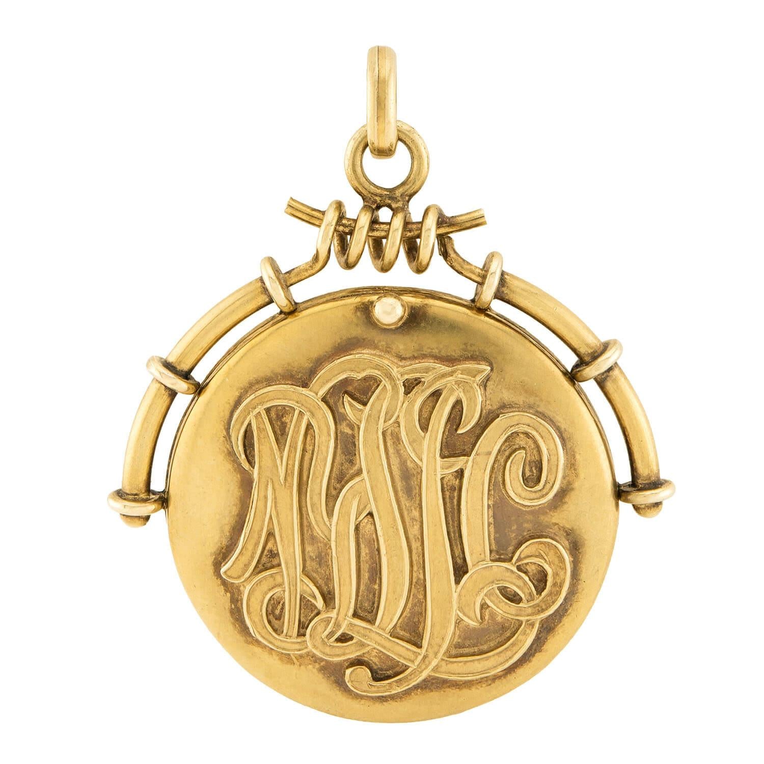 Art Nouveau 14k Monogram Locket
