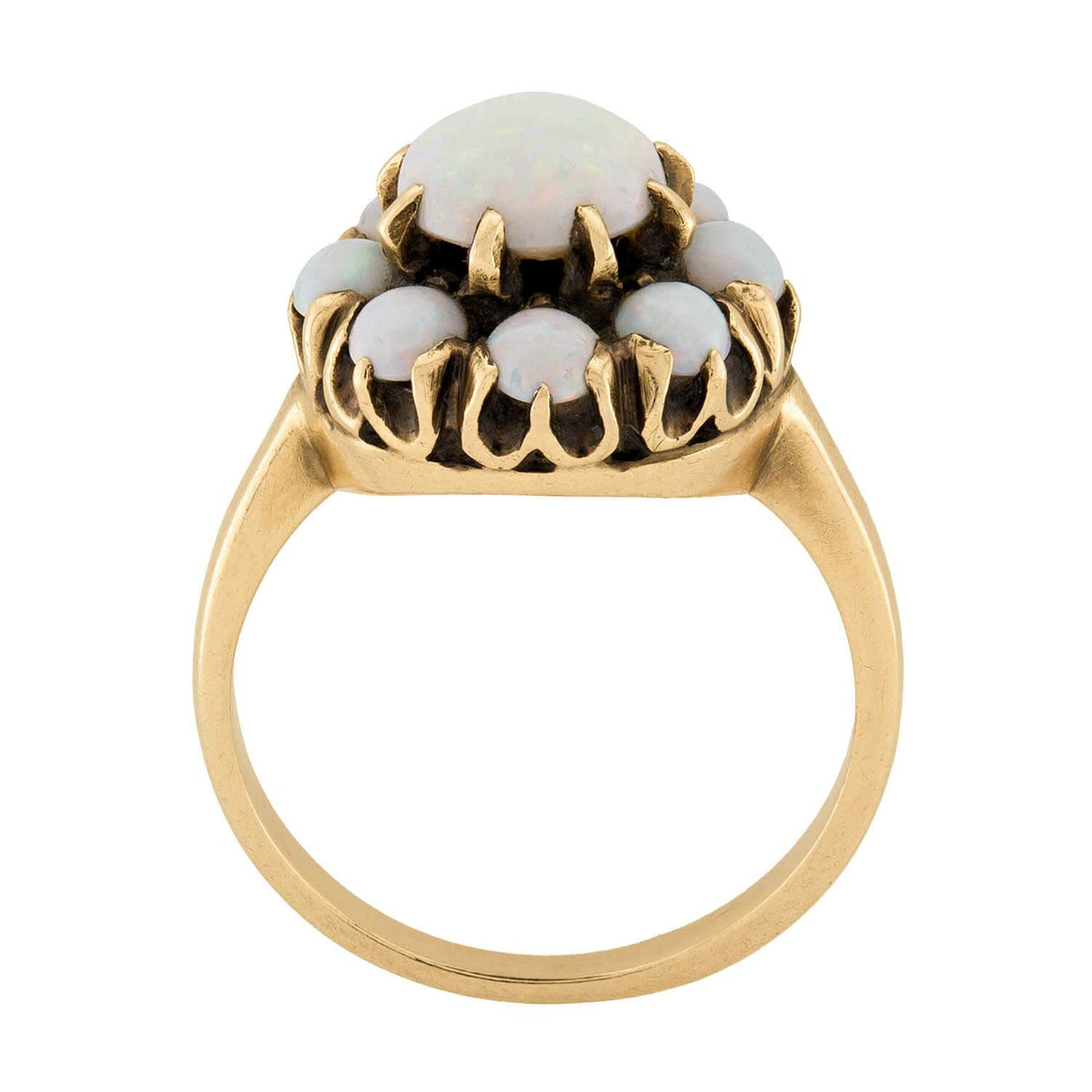 Vintage 10k Opal Cluster Ring