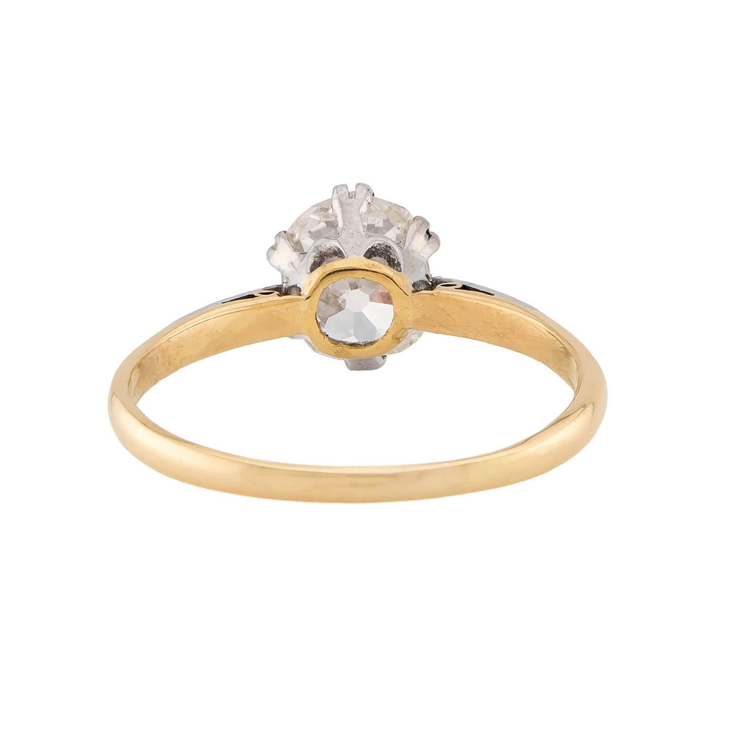 Edwardian 18k/Platinum Diamond Engagement Ring 1.30ct