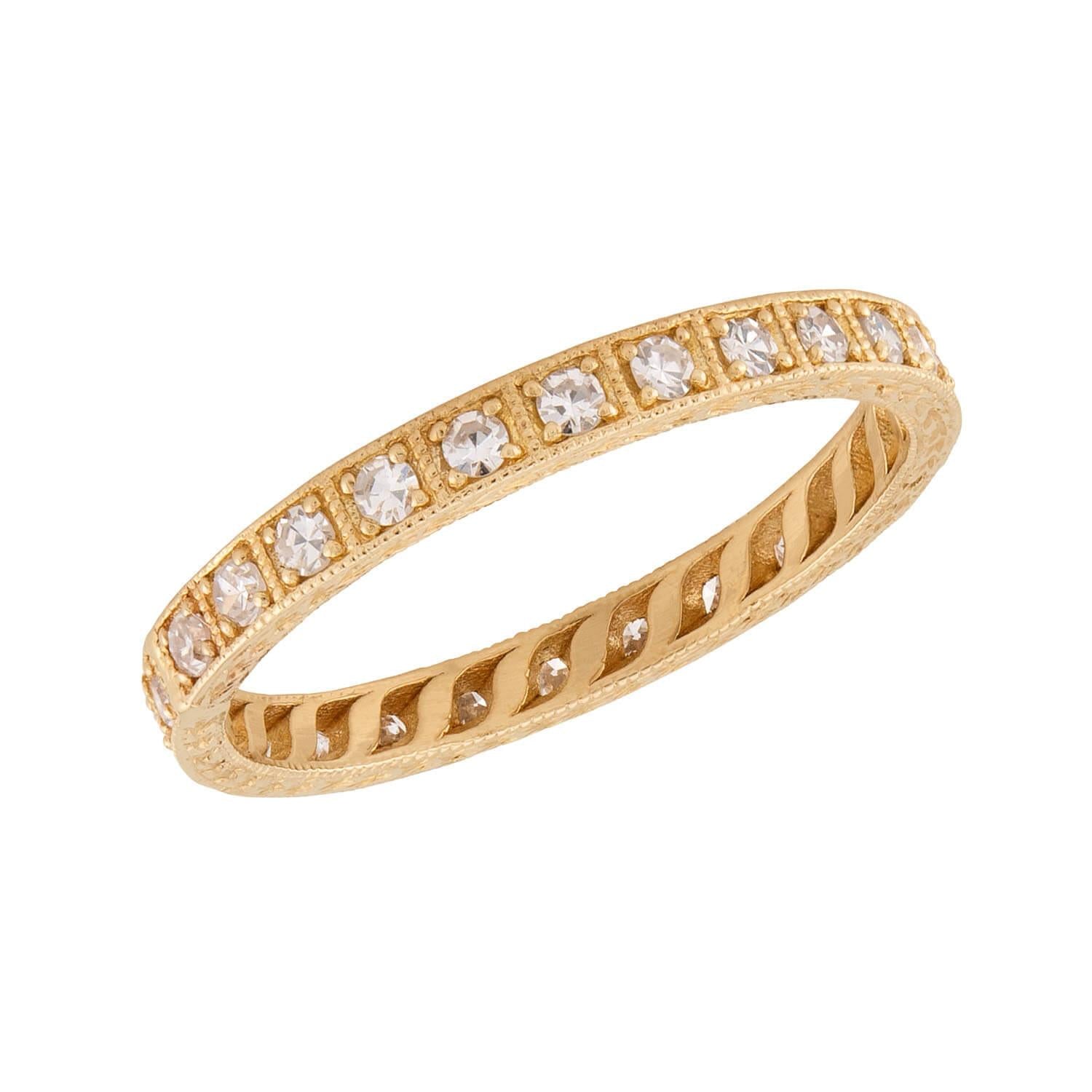Estate 18k Diamond Eternity Band