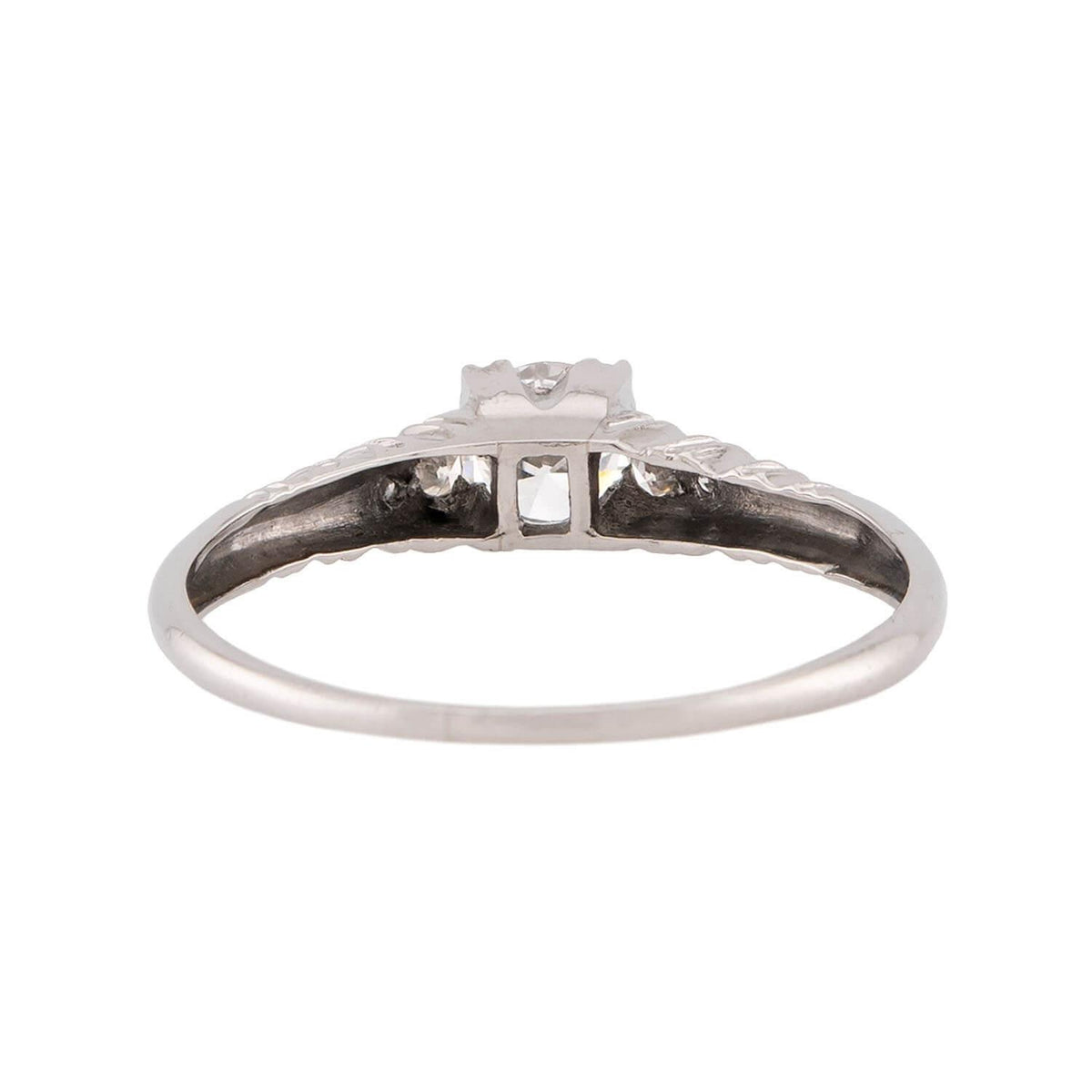 Art Deco Platinum Diamond Engagement Ring .35ct