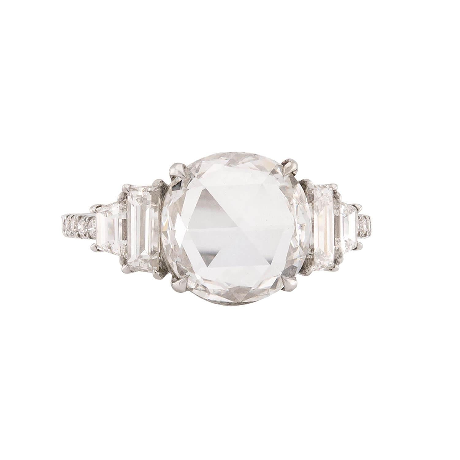SABRINA Estate Platinum GIA Diamond Engagement Ring 2.45ct