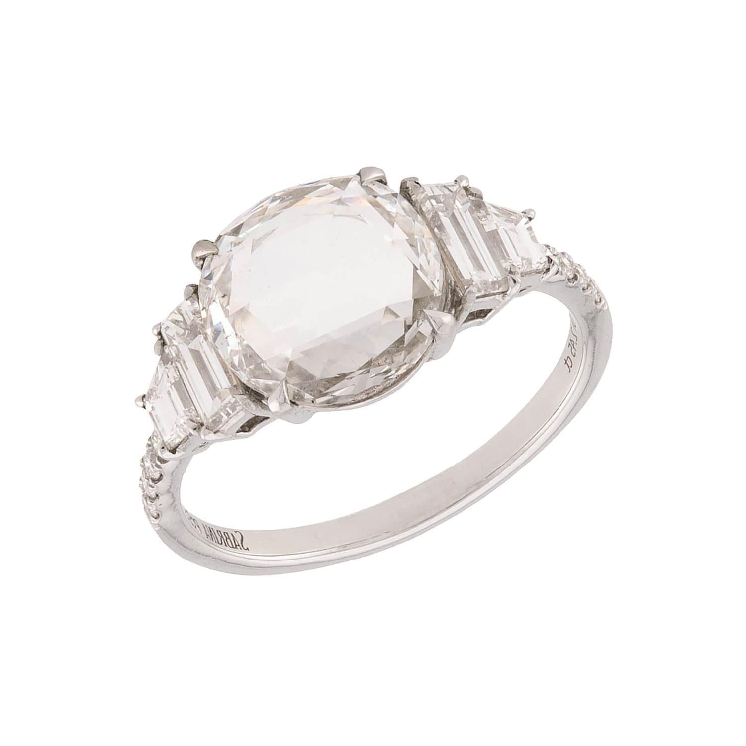 SABRINA Estate Platinum GIA Diamond Engagement Ring 2.45ct