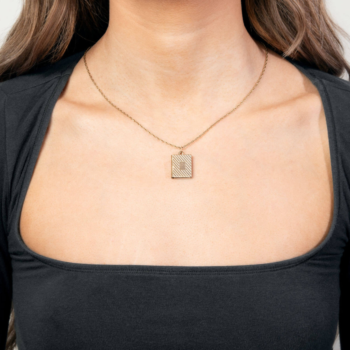 Retro Gold-Filled Book Locket