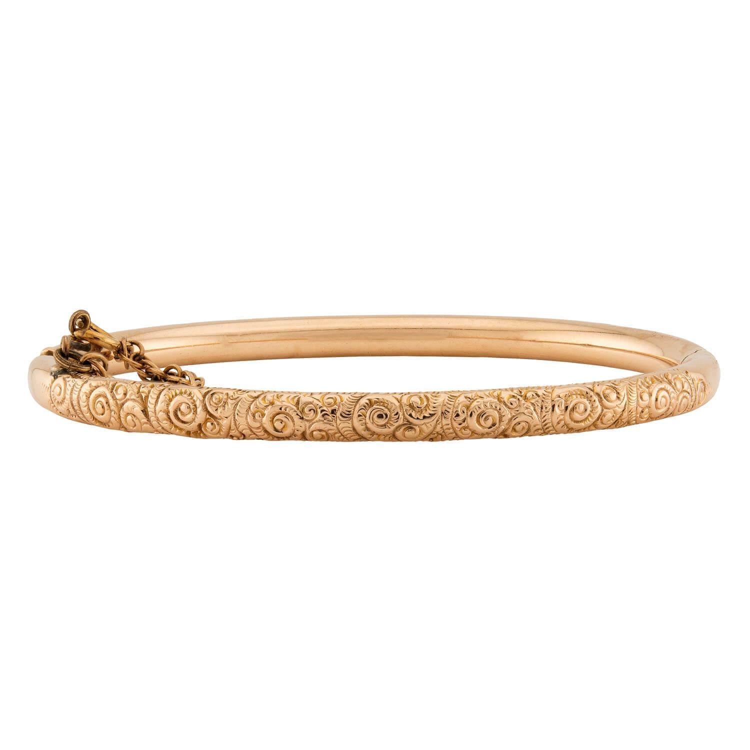 Victorian Gold-Filled Repoussé Bangle
