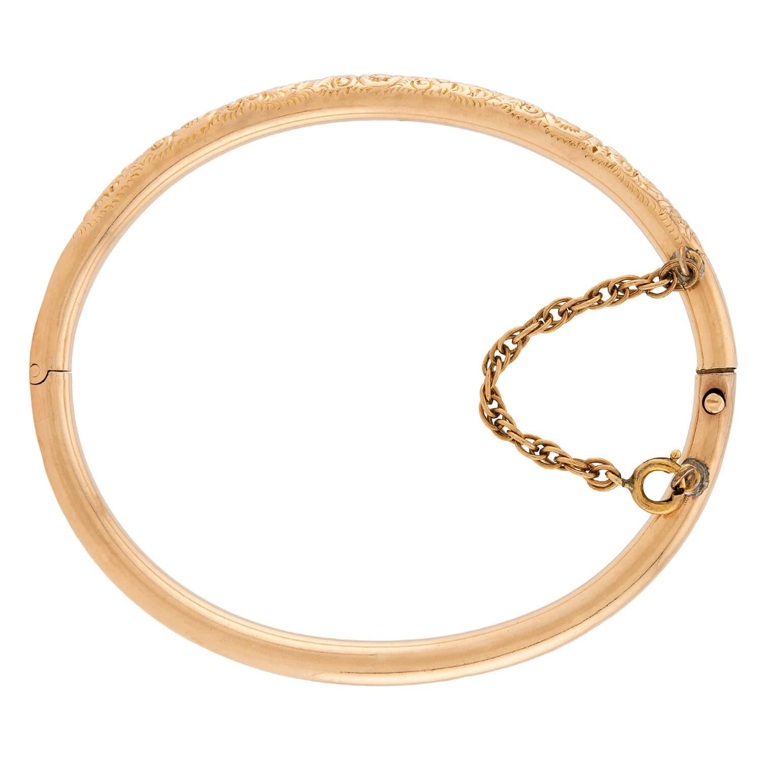 Victorian Gold-Filled Repoussé Bangle