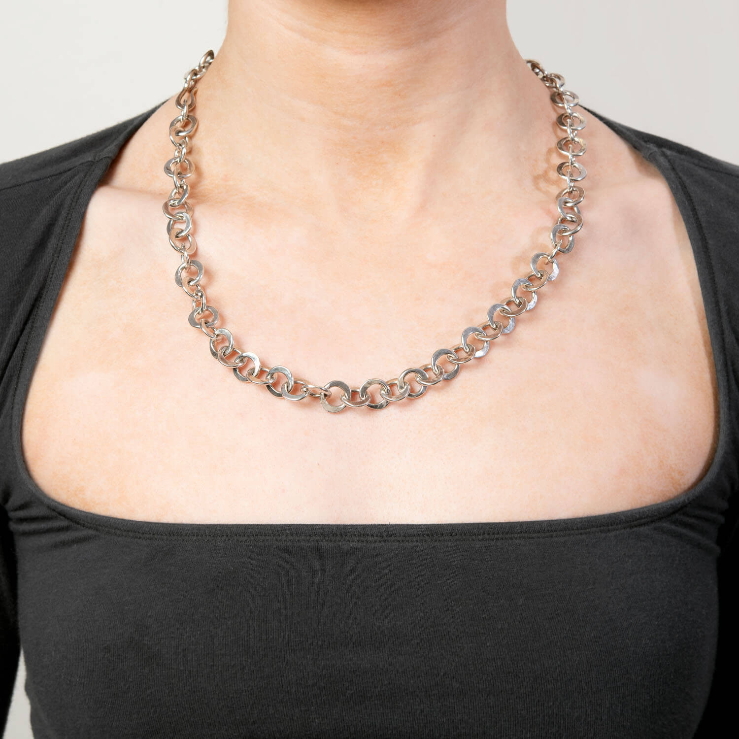 Estate Sterling Silver Link Necklace