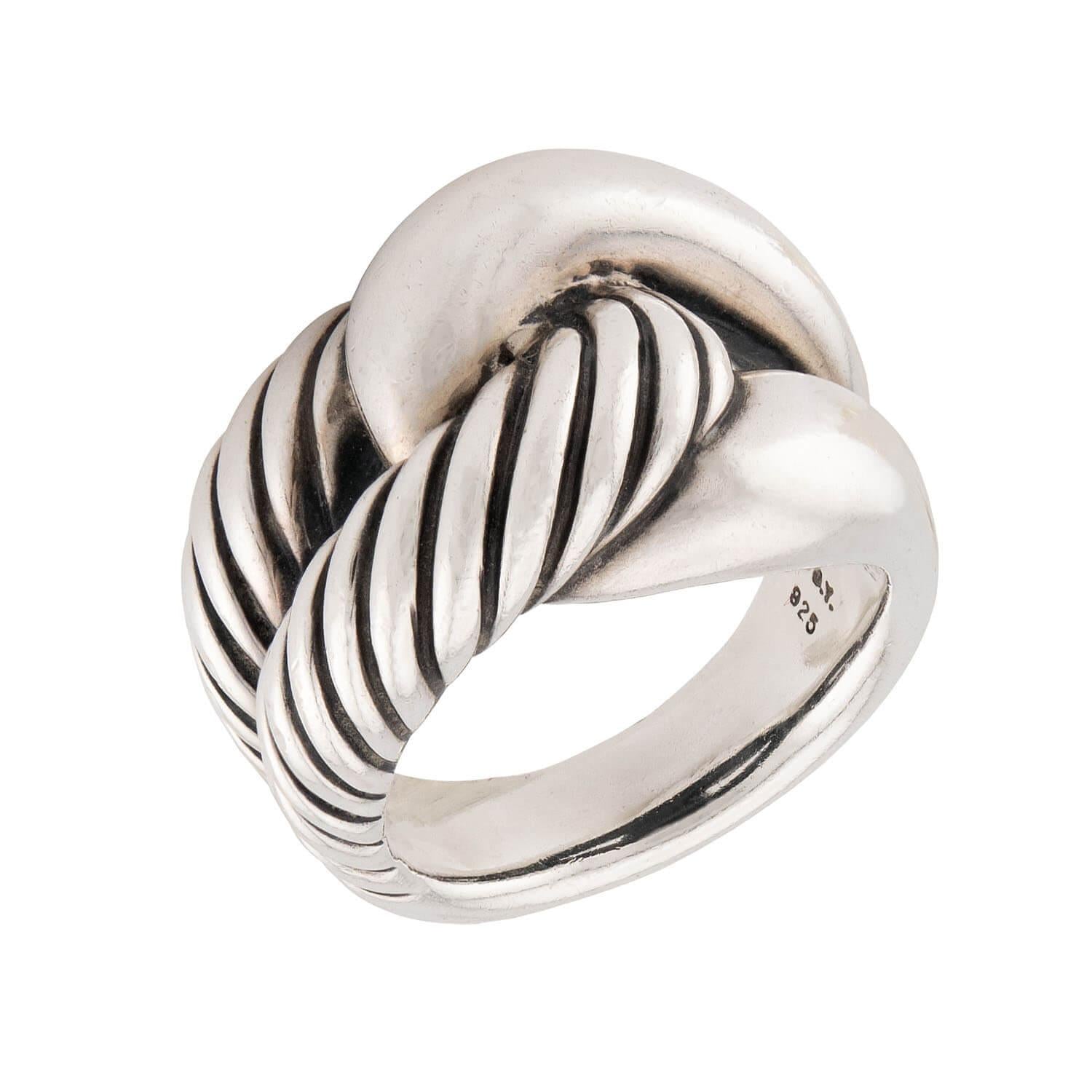 DAVID YURMAN Estate Sterling Silver Knot Ring