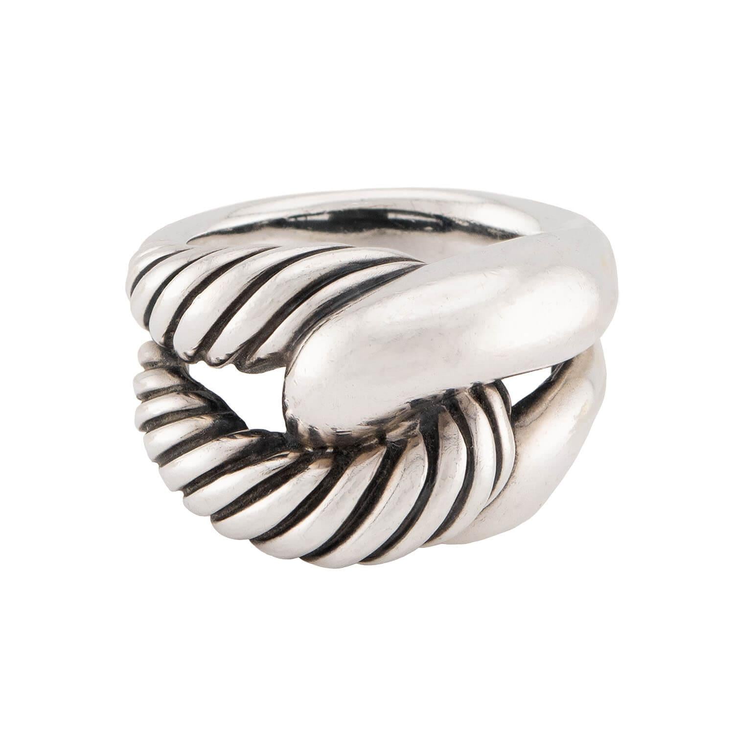 DAVID YURMAN Estate Sterling Silver Knot Ring